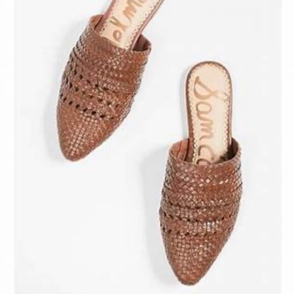 Sam Edelman Brown Woven Mules - Picture 2 of 11